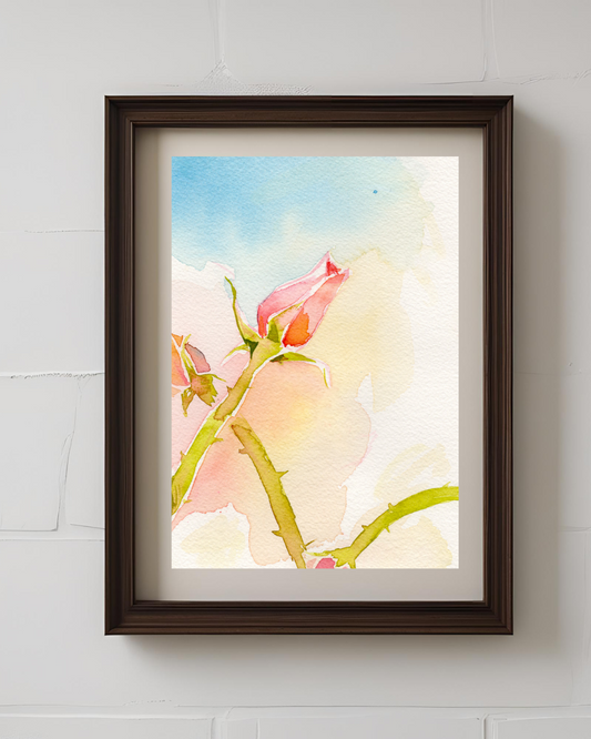 Roses in Bloom 5x7'' Original Watercolor