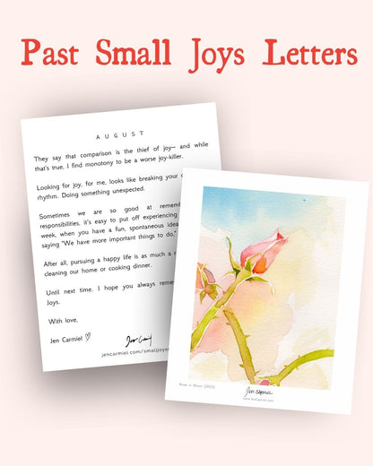 Past Small Joys Letters