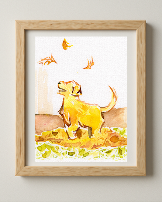 Golden Retriever 5x7'' Original Watercolor