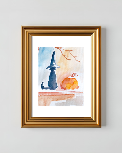 Witchy Season Original Watercolor