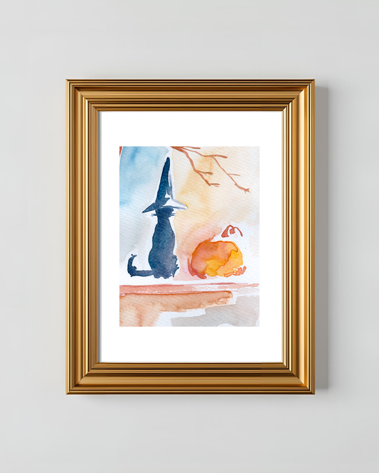 Witchy Season Original Watercolor