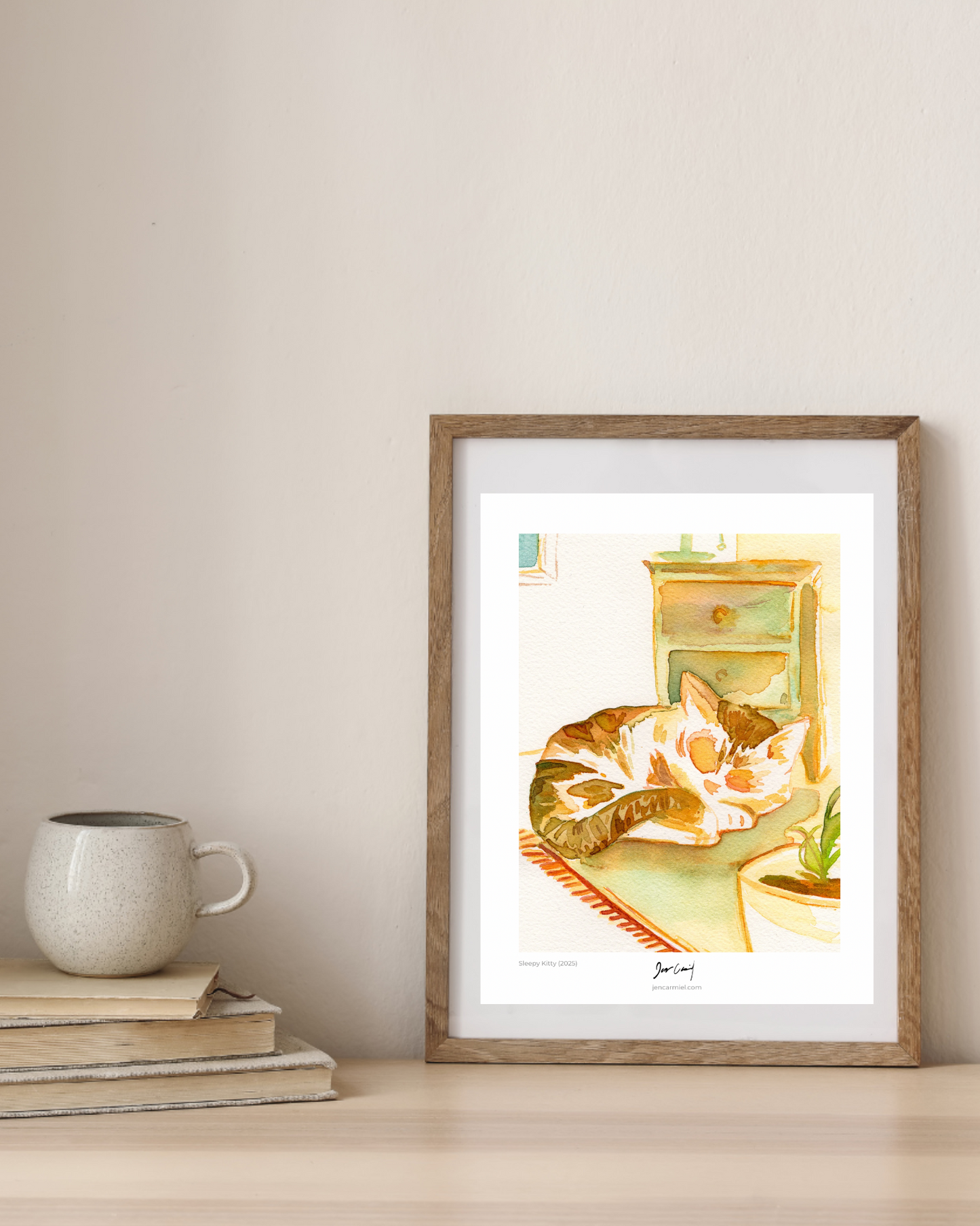 Sleepy Kitty Art Print