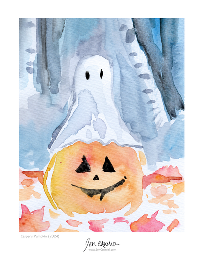 Casper's Pumpkin Art Print