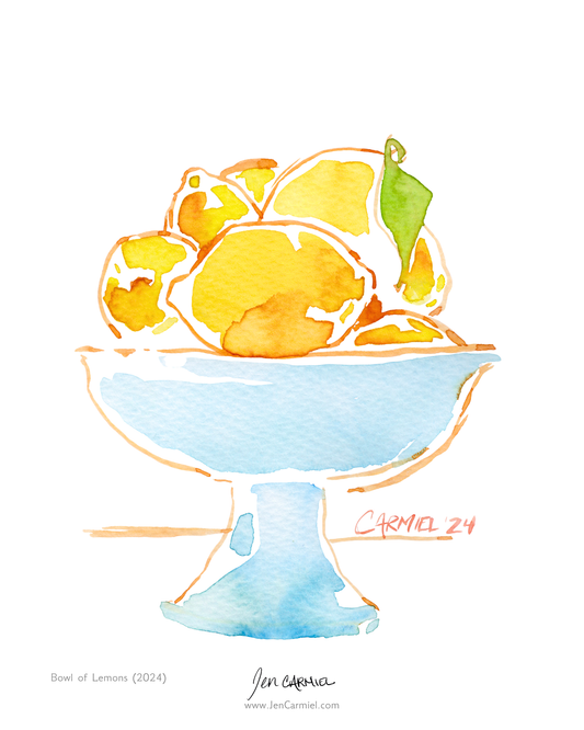 Lemon Bowl Art Print