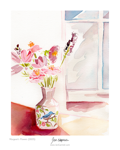 Margaret's Flowers Art Print