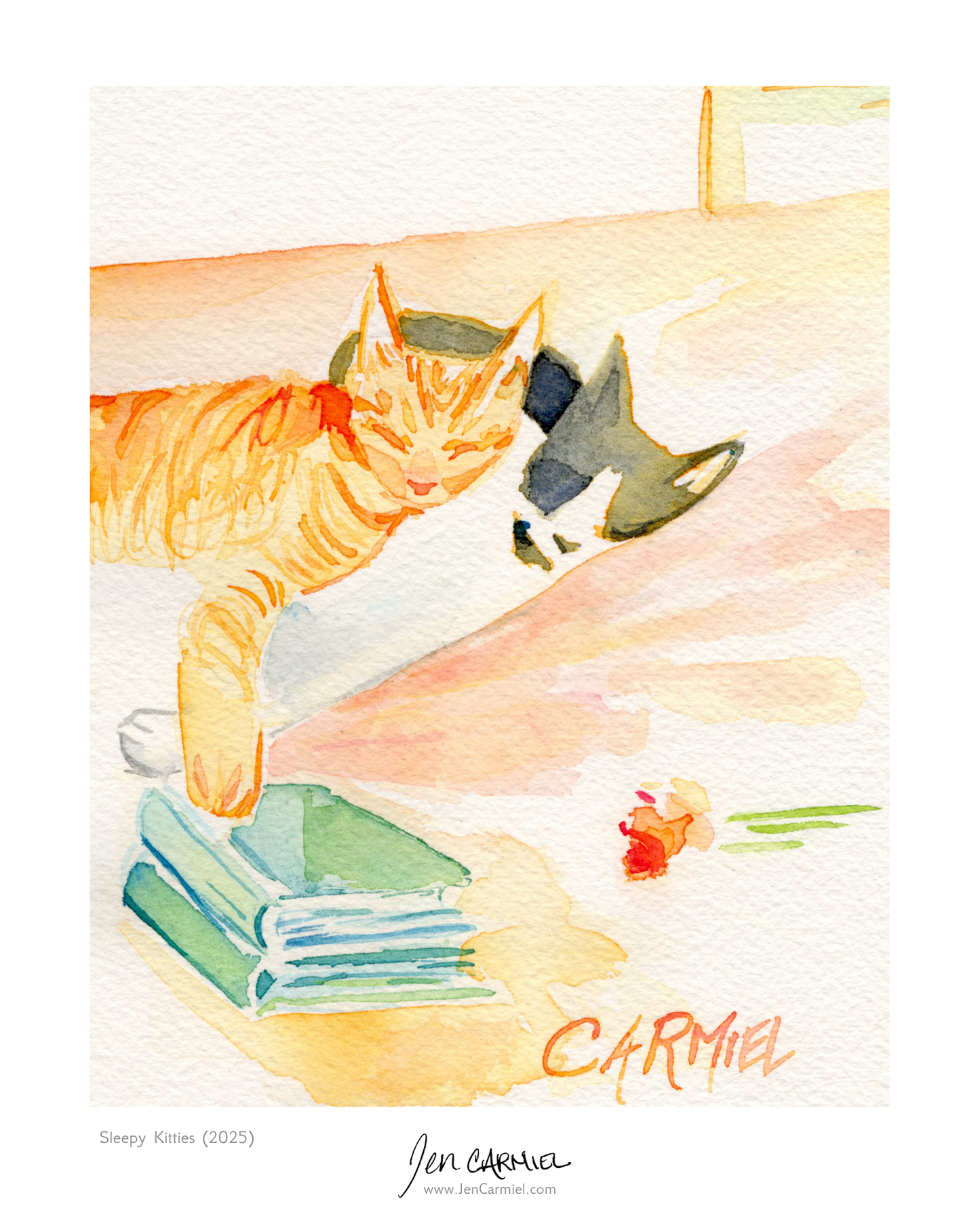 Sleepy Kitties Art Print