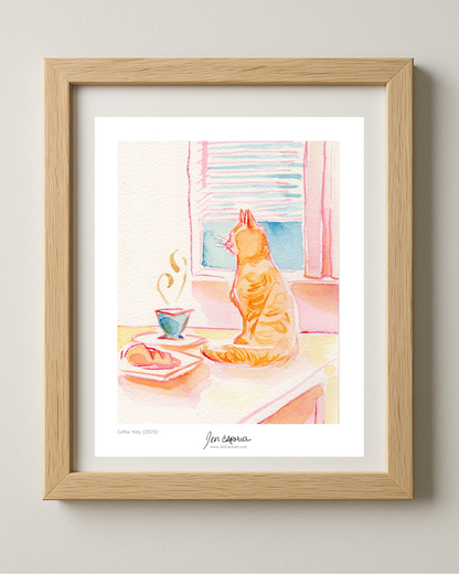 Coffee Kitty Art Print