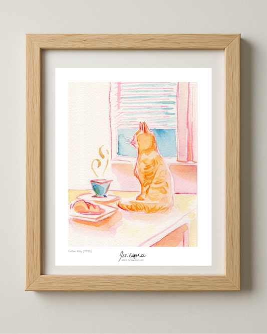 Coffee Kitty Art Print