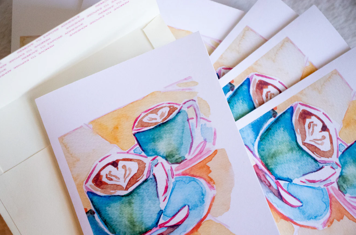 Custom Watercolor Cafe Project