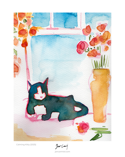 Calming Kitty Art Print