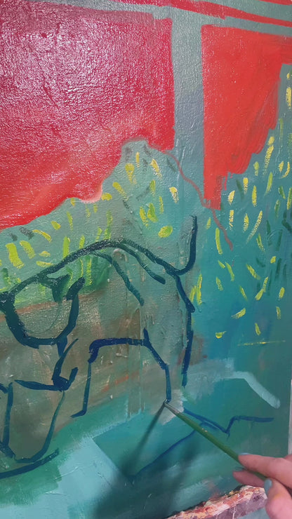 Playful Kitty- Oops! (2026) 16x20'' Oil on Canvas