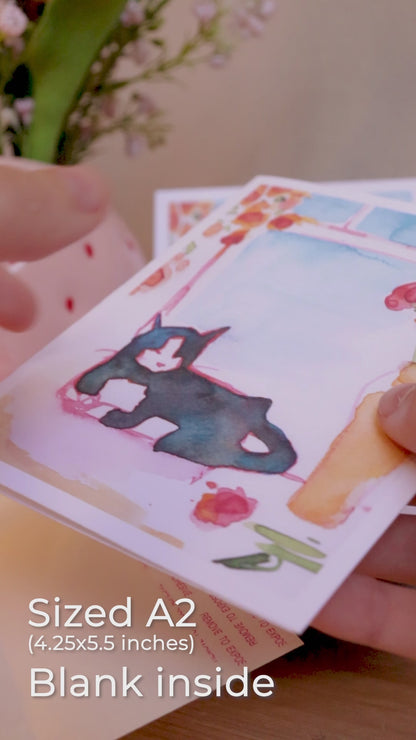 Computer Kitty Greeting Cards