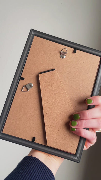 Orange Kitty Christmas 5x6.5'' Original Watercolor