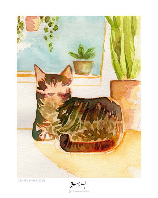 Tabby Kitty Art Print