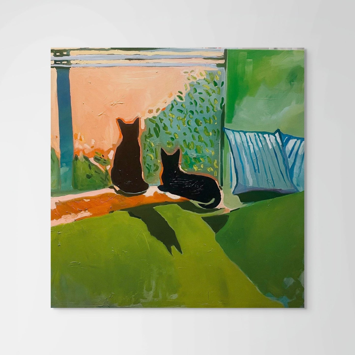 Window Watchers (2026) 36x36'' Oil on Canvas